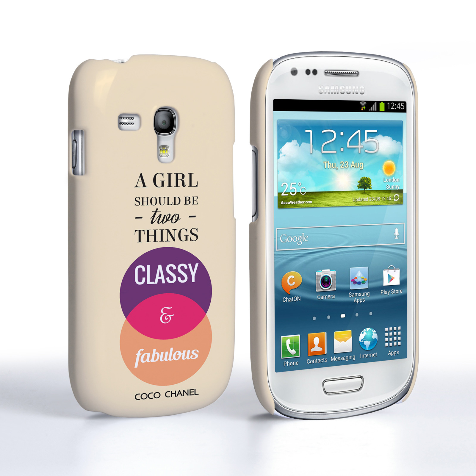 Caseflex Samsung Galaxy S3 Mini Chanel ‘Classy and Fabulous’ Quote Case