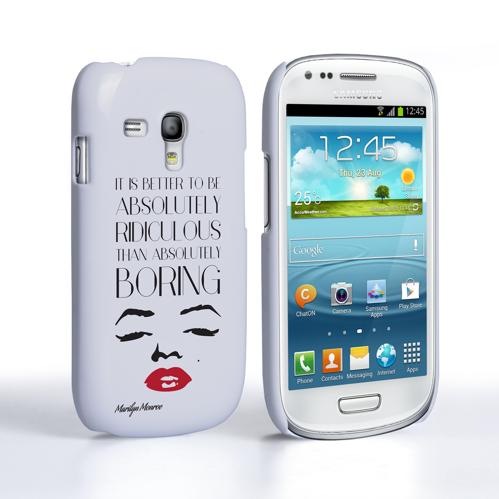 Caseflex Samsung Galaxy S3 Mini Marilyn Monroe Face Quote Case
