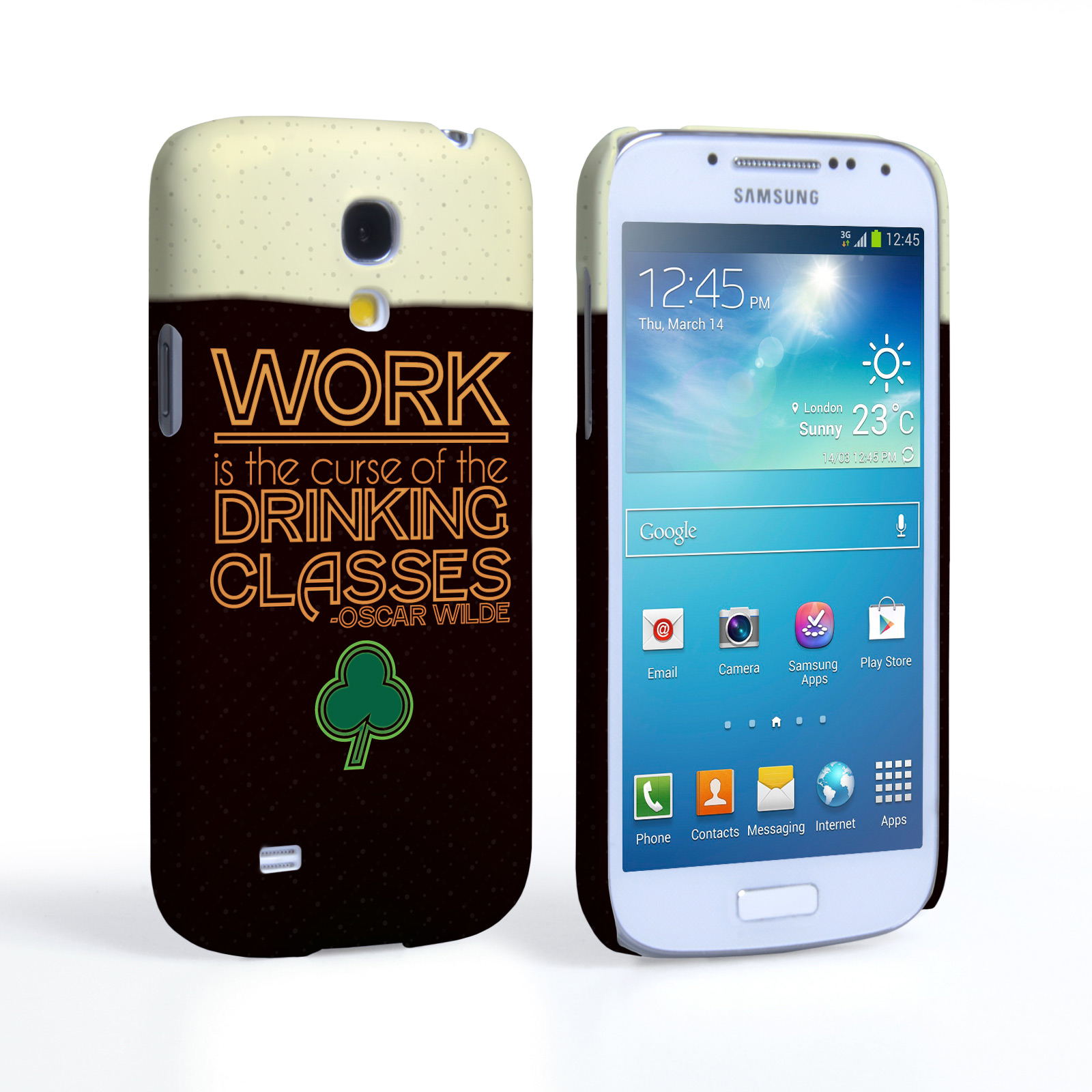 Caseflex Samsung Galaxy S4 Mini Wilde Drinking Classes Quote Hard Case Black