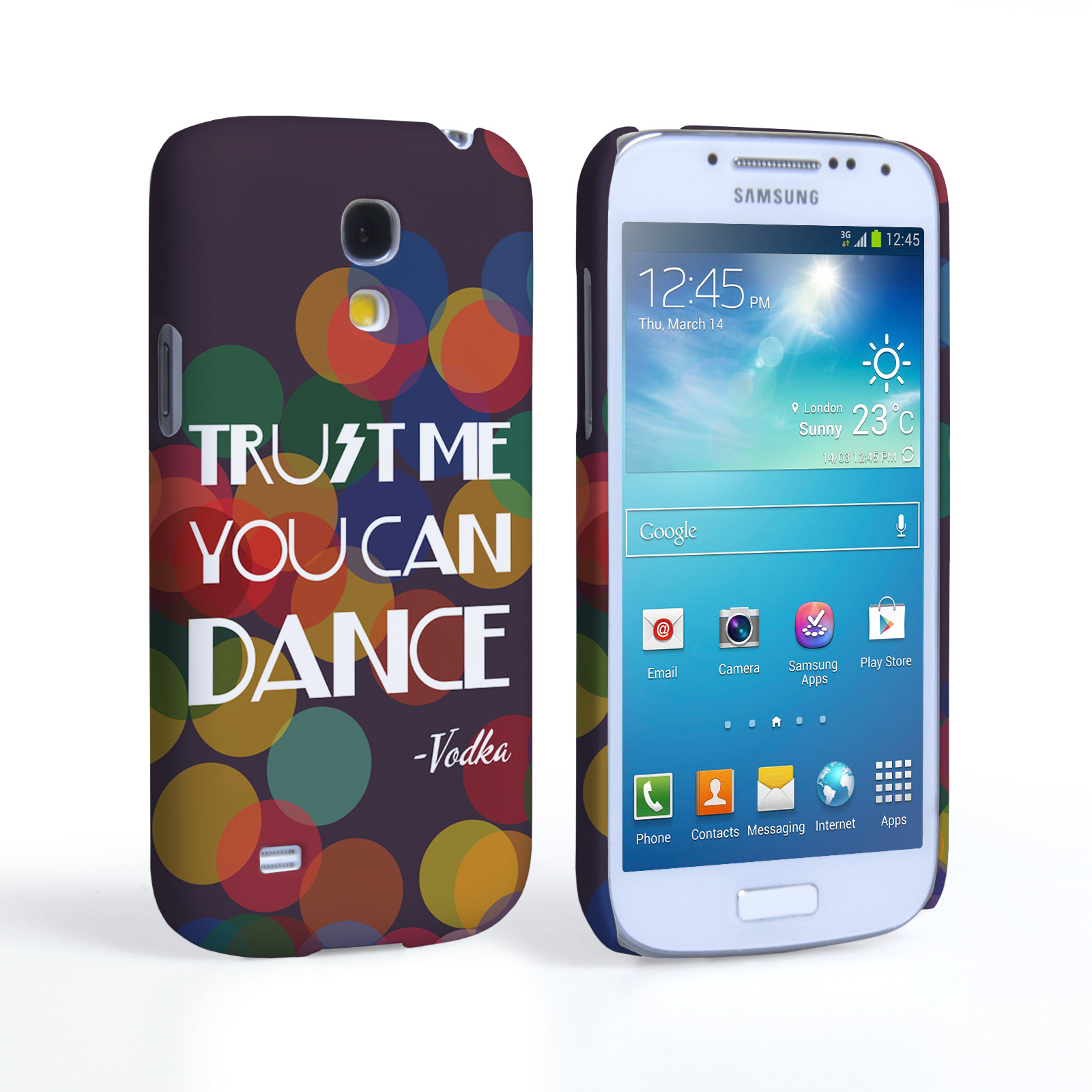 Caseflex Samsung Galaxy S4 Mini Vodka Dance Quote Hard Case – Purple