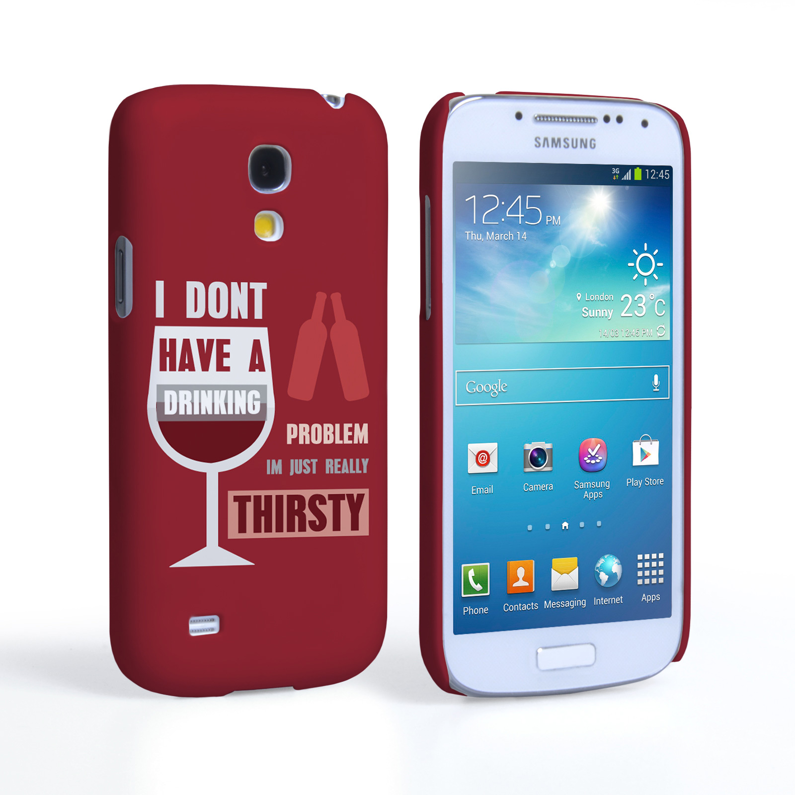 Caseflex Samsung Galaxy S4 Mini ‘Really Thirsty’ Quote Hard Case – Red