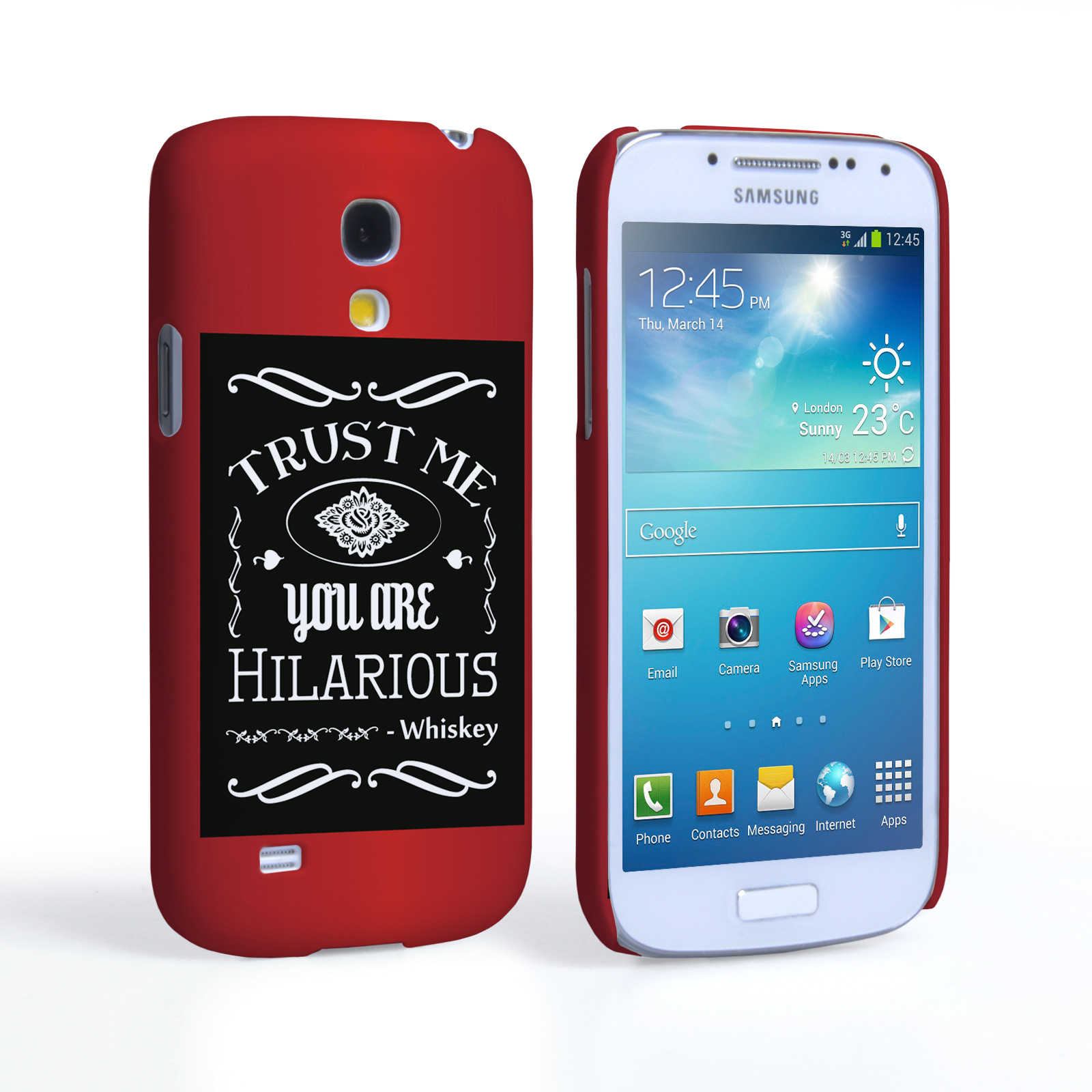 Caseflex Samsung Galaxy S4 Mini Bourbon Whiskey Quote Hard Case – Black