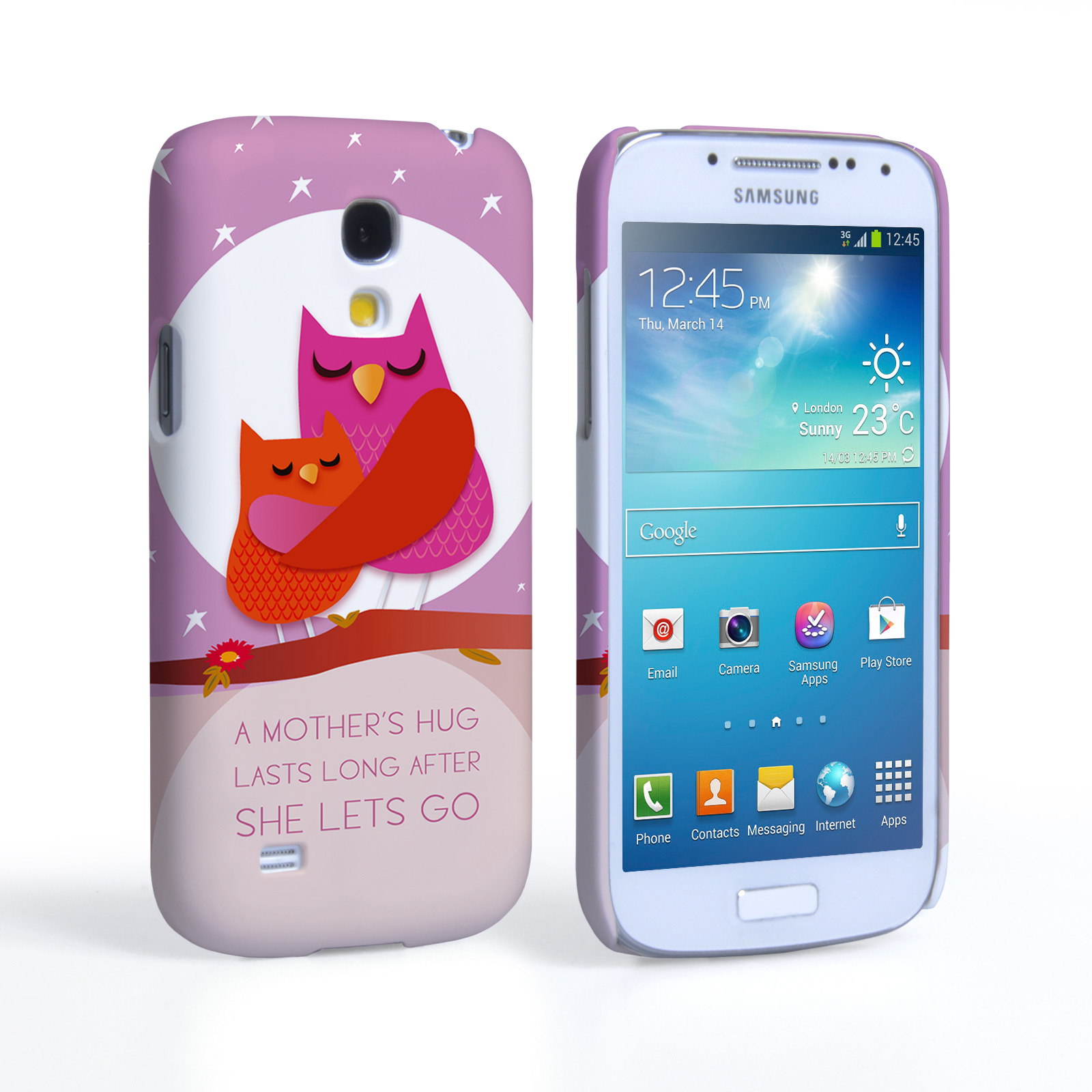 Caseflex Samsung Galaxy S4 Mini Mummy Owl Hard Case – Purple and Pink