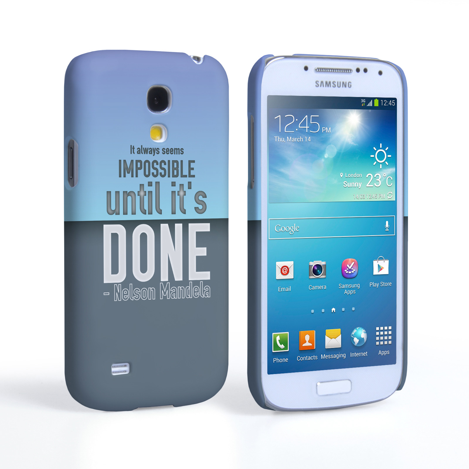 Caseflex Samsung Galaxy S4 Mini Nelson Mandela Quote Case
