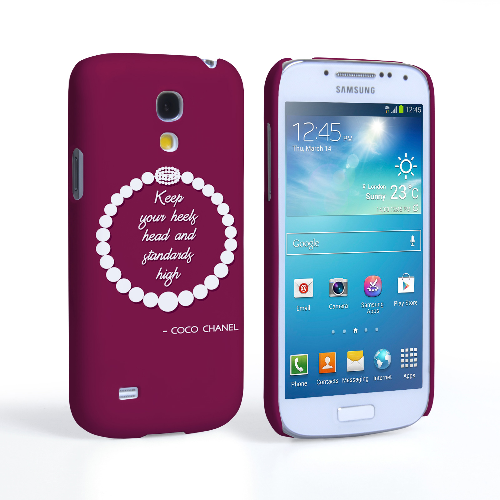 Caseflex Samsung Galaxy S4 Mini Chanel Diamond And Pearls Quote Case