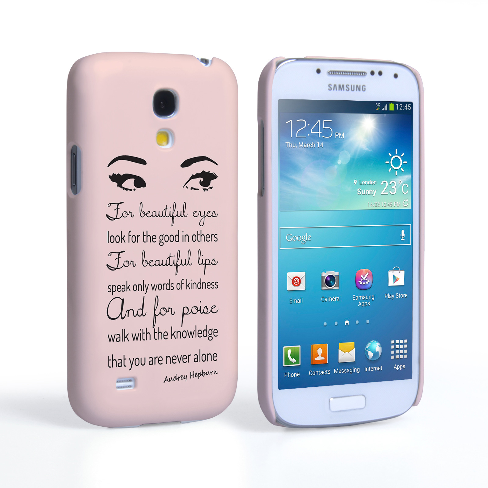 Caseflex Samsung Galaxy S4 Mini Audrey Hepburn ‘Eyes’ Quote Case