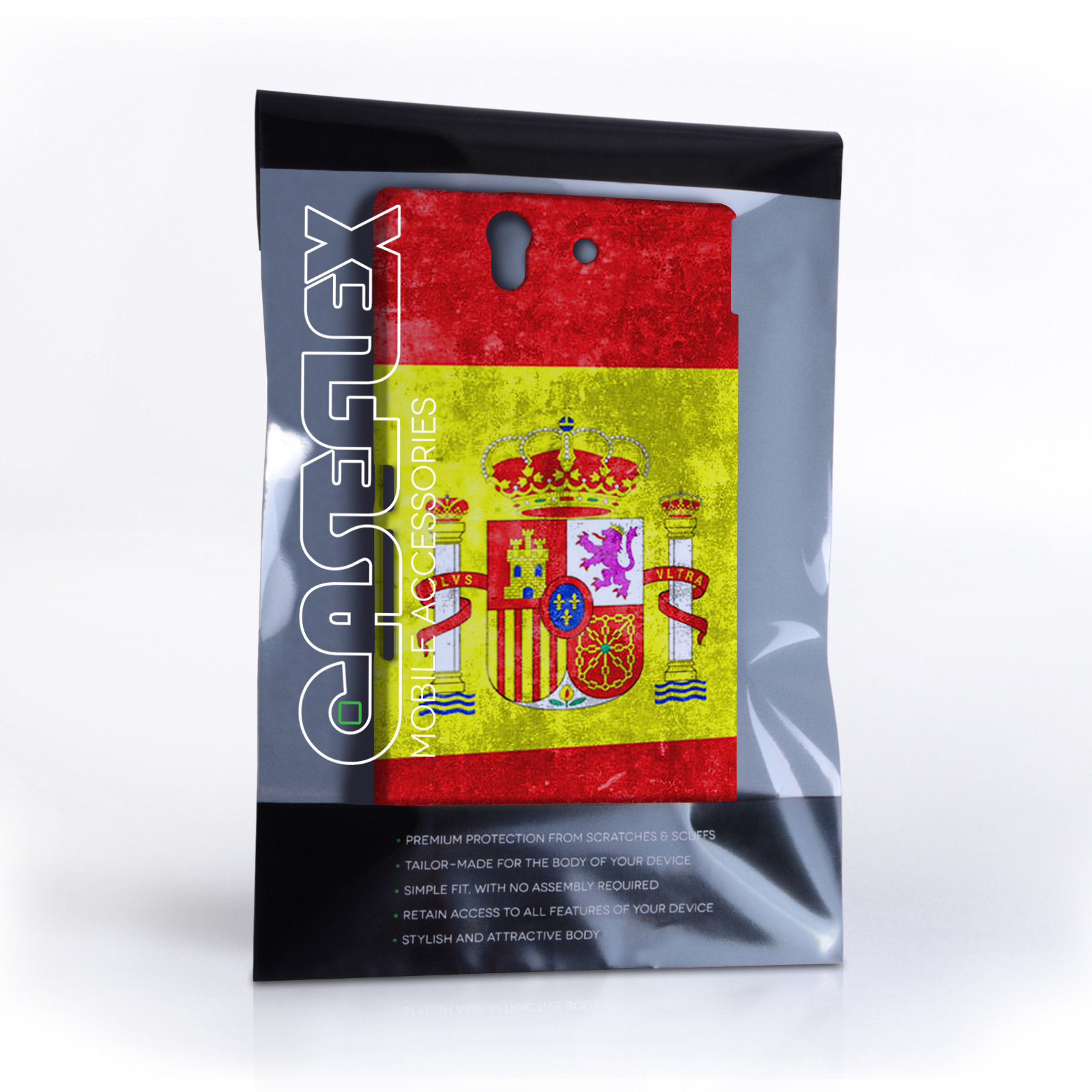 Caseflex Sony Xperia Z Retro Spain Flag Case