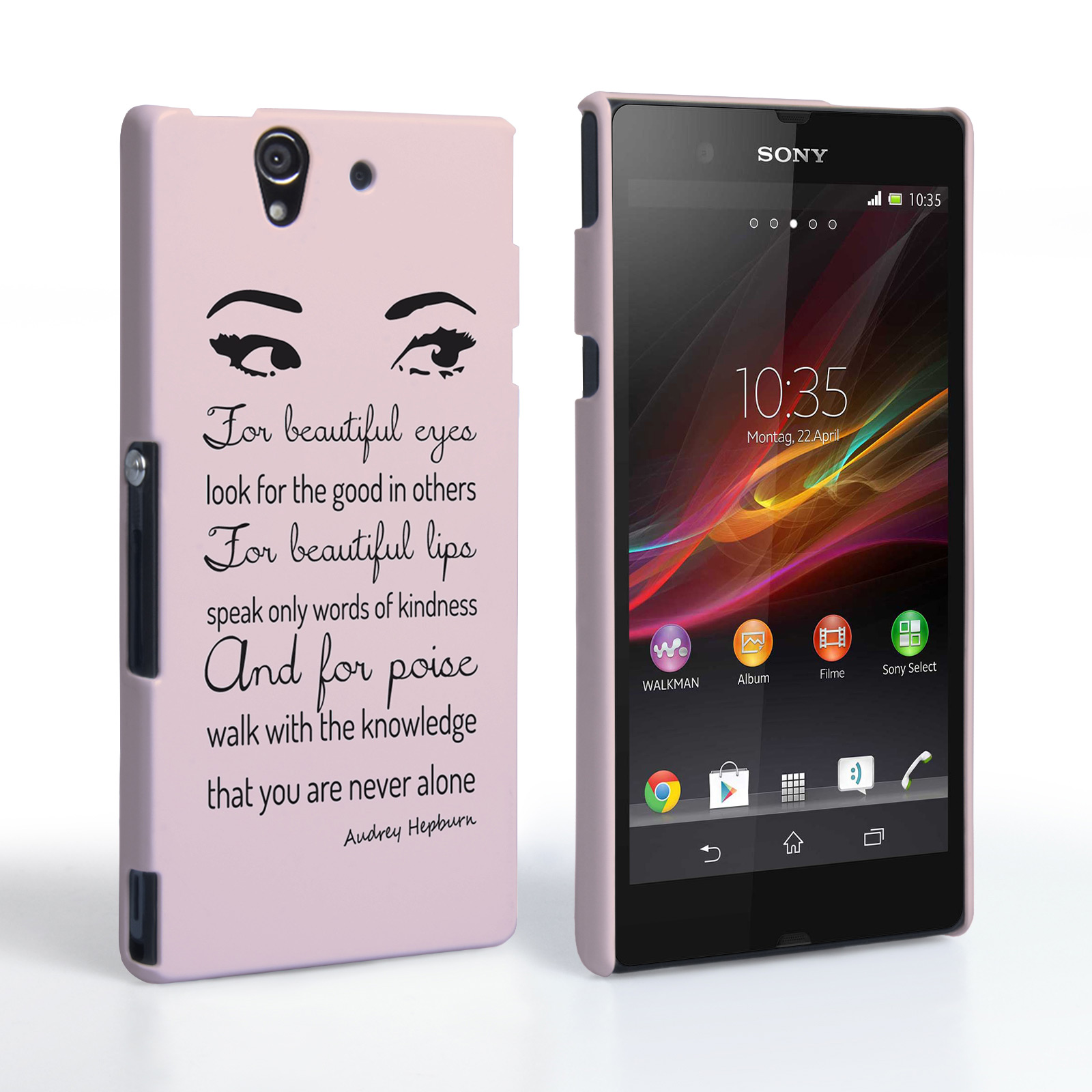 Caseflex Sony Xperia Z Audrey Hepburn Eyes Quote Case
