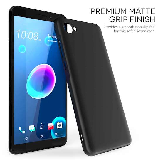 HTC Desire 12 Matte TPU Gel - Solid Black