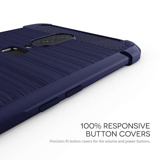 OnePlus 6 Carbon Anti Fall TPU Case - Blue