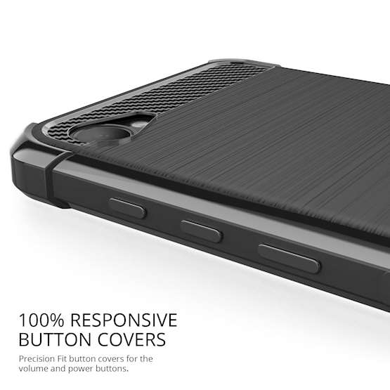 HTC Desire 12 Carbon Anti Fall TPU Case - Black