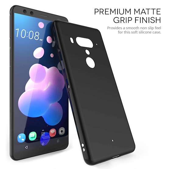 HTC U12 Matte TPU Gel - Solid Black
