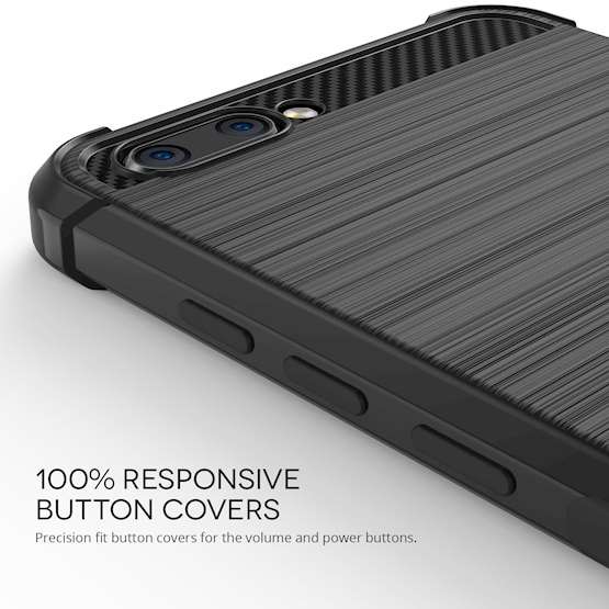 Huawei Honor 10 Carbon Anti Fall TPU Case - Black