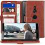 Sony Xperia XZ2 PU Leather ID Stand Wallet - Brown