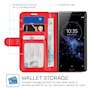 Sony Xperia XZ2 PU Leather ID Stand Wallet - Red