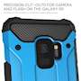 Samsung Galaxy S9 Armoured Shockproof Carbon Case - Sky Blue