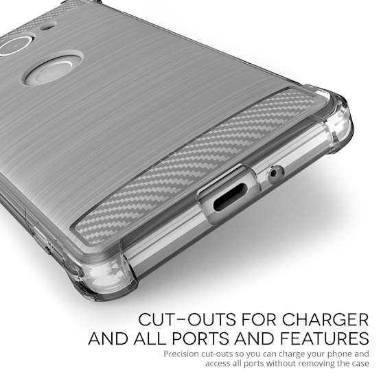 Sony Xperia XZ2 Compact Carbon Anti Fall TPU Case - Clear