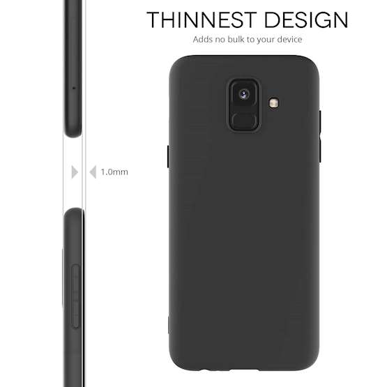 Samsung Galaxy A6 (2018) Matte TPU Gel - Solid Black