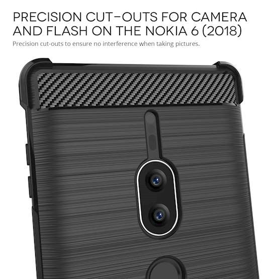 Sony Xperia XZ2 Premium Carbon Anti Fall TPU Case - Black