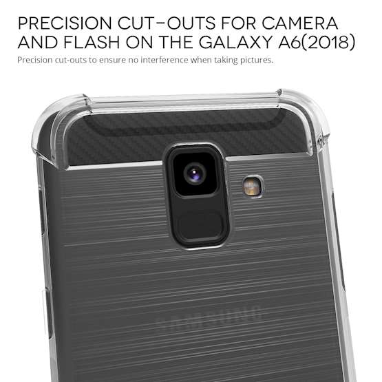 Samsung Galaxy A6 (2018) Carbon Anti Fall TPU Case - Clear