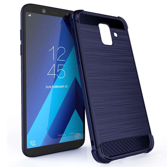 Samsung Galaxy A6 (2018) Carbon Anti Fall TPU Case - Blue