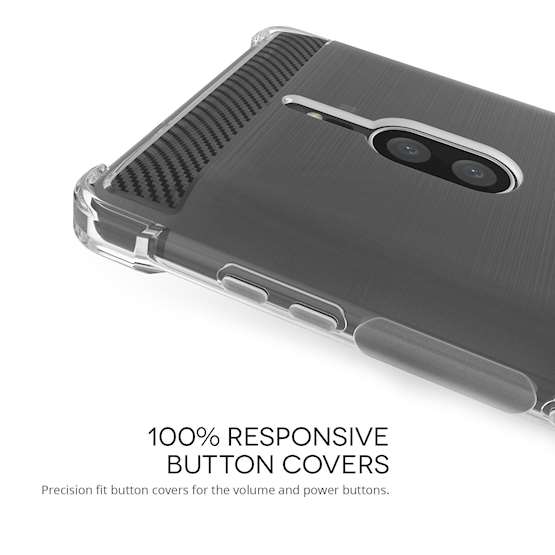 Sony Xperia XZ2 Premium Carbon Anti Fall TPU Case - Clear