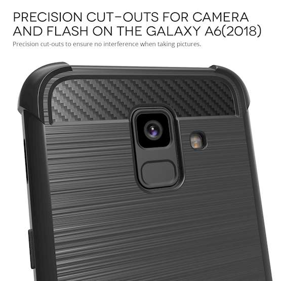 Samsung Galaxy A6 (2018) Carbon Anti Fall TPU Case - Black