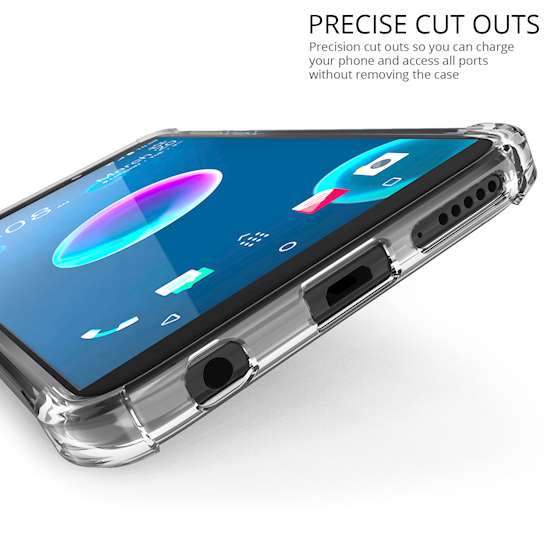 HTC Desire 12 Plus Carbon Anti Fall TPU Case - Clear