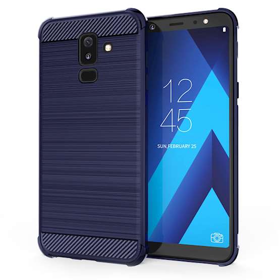 Samsung Galaxy A6 Plus (2018) Carbon Anti Fall TPU Case - Blue