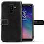 Samsung Galaxy A6 Plus (2018) PU Leather ID Stand Wallet - Black