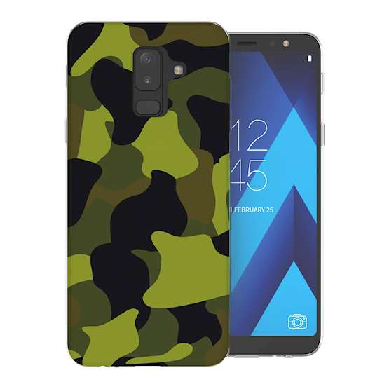 Samsung A6 Plus (2018) Green Camouflage TPU Gel Case