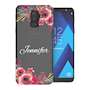 Samsung A6 Plus (2018) Clear Floral Personalised TPU Gel Case