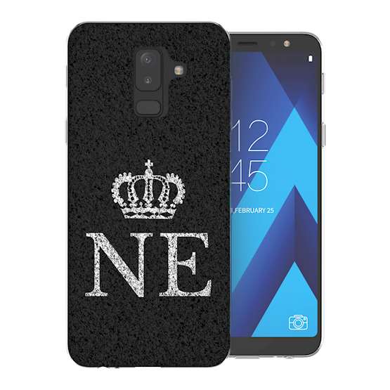 Samsung A6 Plus (2018) Black Crown Personalised TPU Gel Case