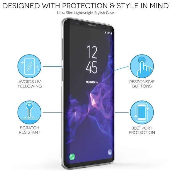 Samsung Galaxy S9 Digital City Skyline TPU Gel Case – Red 