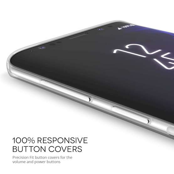 Samsung Galaxy S9 Geo Swirls Line Drawing TPU Gel Case – White