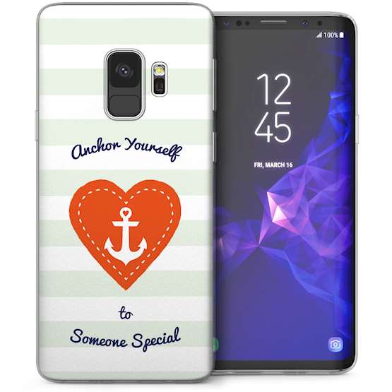 Samsung Galaxy S9 Anchor Someone Special Message TPU Gel Case – White