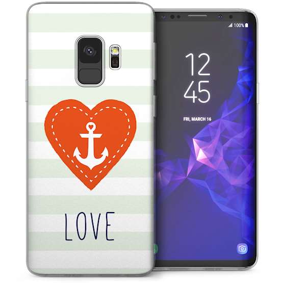 Samsung Galaxy S9 Anchor Love Message TPU Gel Case – White