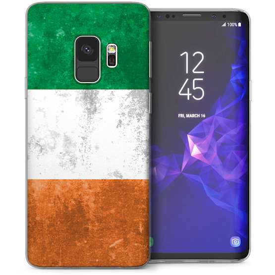 Samsung Galaxy S9 Retro Ireland Flag TPU Gel Case – Green 
