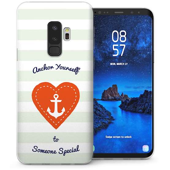 Samsung Galaxy S9 Plus Anchor Someone Special Message TPU Gel Case – White
