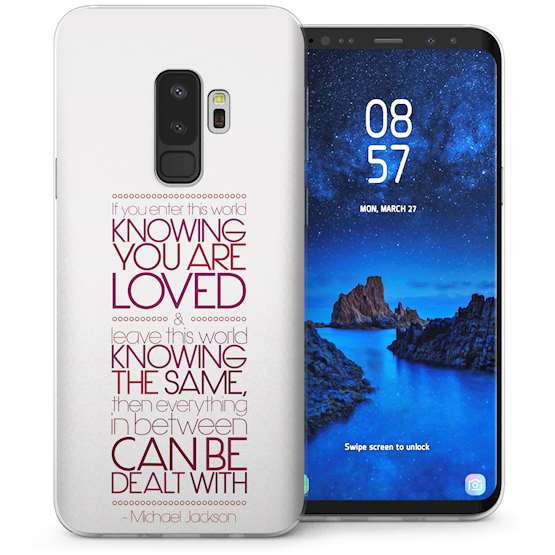 Samsung Galaxy S9 Plus Michael Jackson Quote TPU Gel Case – White