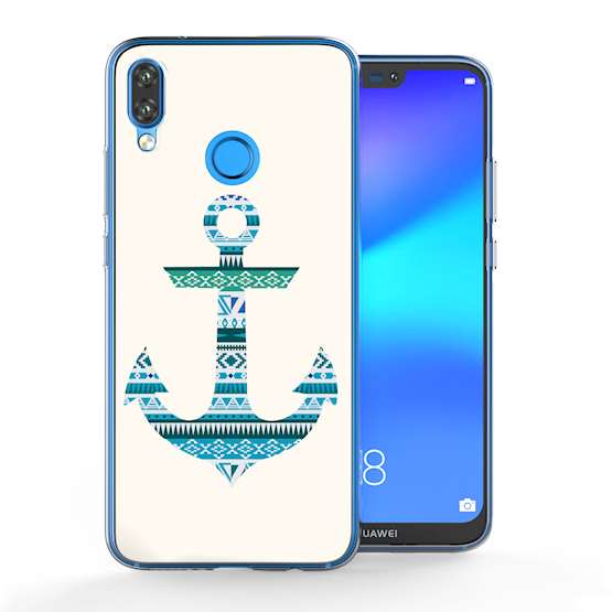 Huawei P20 Lite Aztec Blue Anchor TPU Gel Case