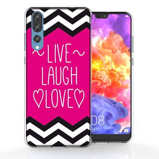 Huawei P20 Pro Live Laugh Love Heart TPU Gel Case