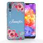 Huawei P20 Pro Clear Floral Personalised TPU Gel Case