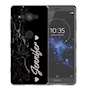 Sony Xperia XZ2 Compact Black Marble Personalised TPU Gel Case 