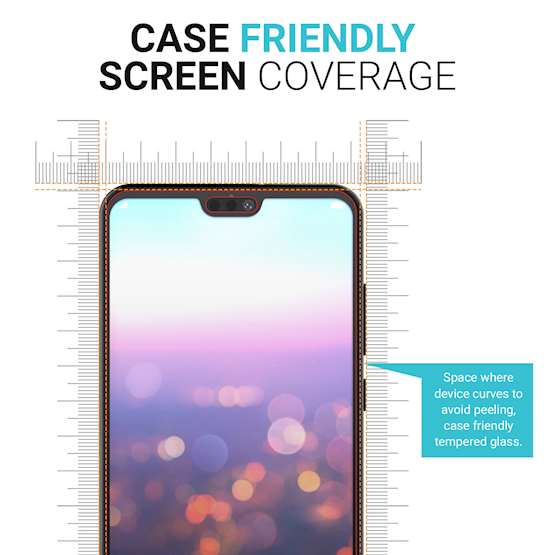 Huawei P20 Glass Screen Protector (Single) - Black Edge
