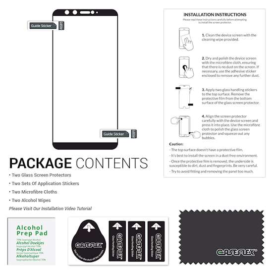 Huawei P20 Glass Screen Protector (Single) - Black Edge