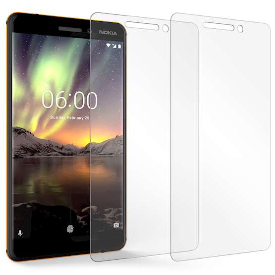 Nokia 6 (2018) Glass Screen Protector (Twin Pack) - Clear