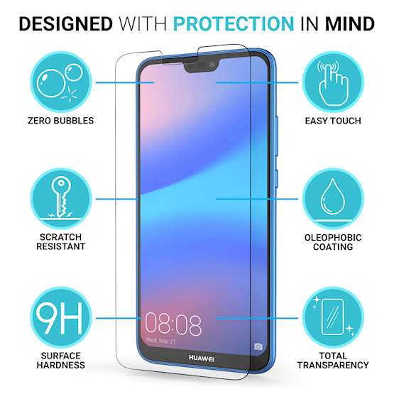 Huawei P20 Lite Glass Screen Protector (Twin Pack) - Clear