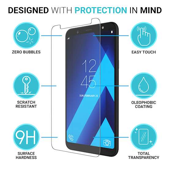 Samsung Galaxy A6 Plus (2018) Tempered Glass (Twin Pack) - Clear