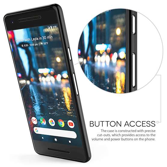 Google Pixel 2 Matte Gel Case - Solid Black